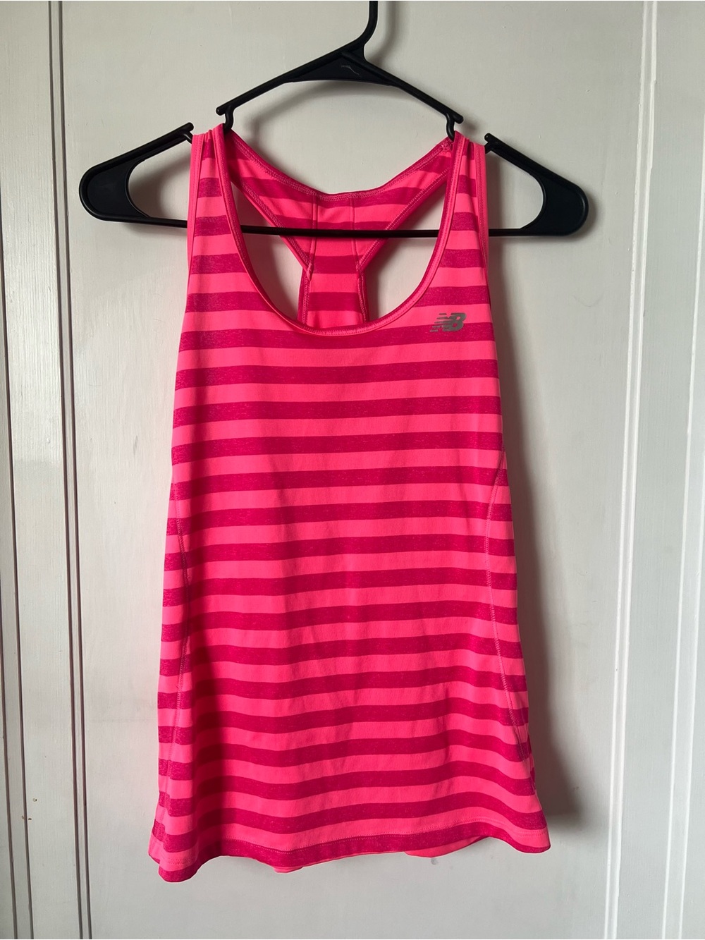 New Balance Hot Pink Striped Racerback Tank
